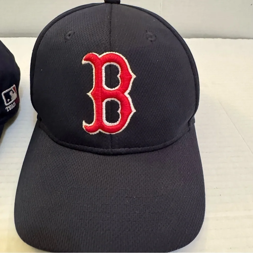 Boston Red Sox Hat Cap Strap Back Blue OC Sports One Size Adjustable